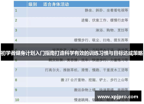 初学者健身计划入门指南打造科学有效的训练习惯与目标达成策略